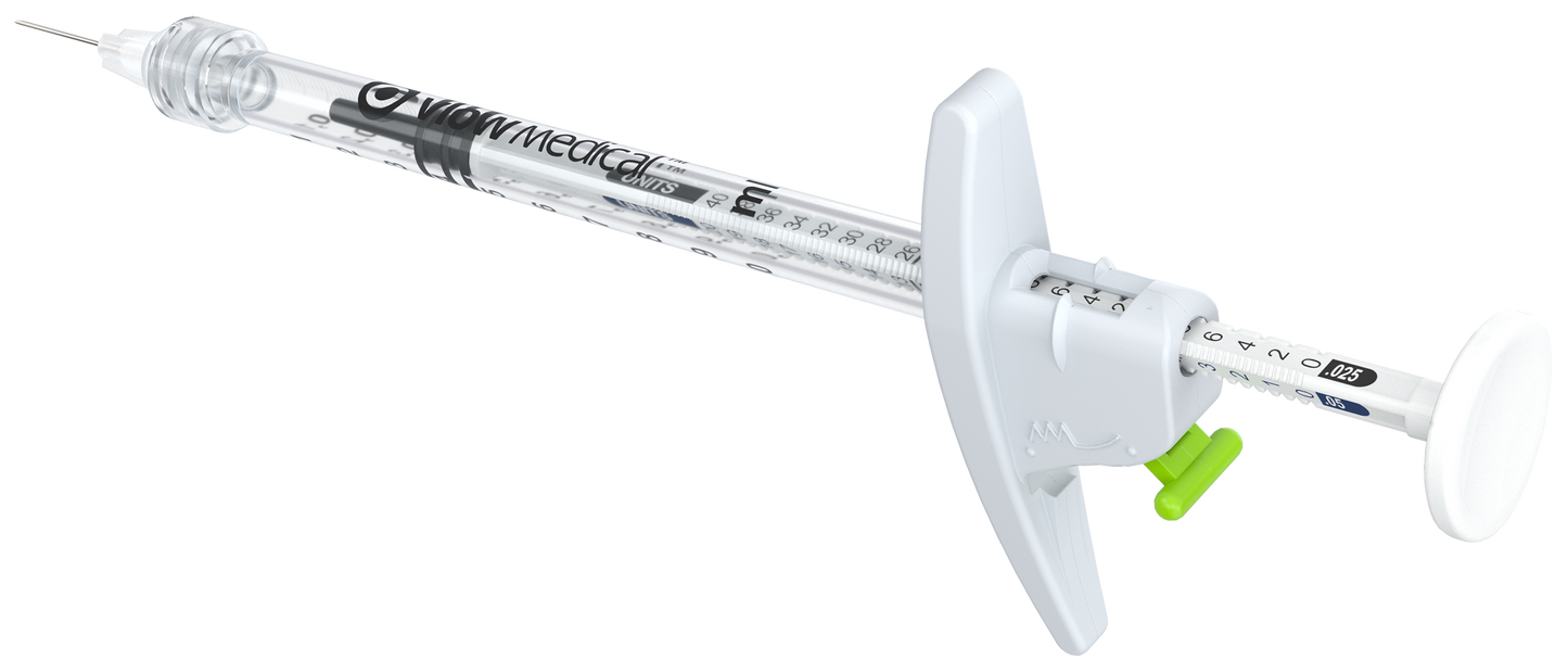 Strzykawka Luer Lock 3Dose green 1ml,3-st. dozowanie- mezoterapia, botoks