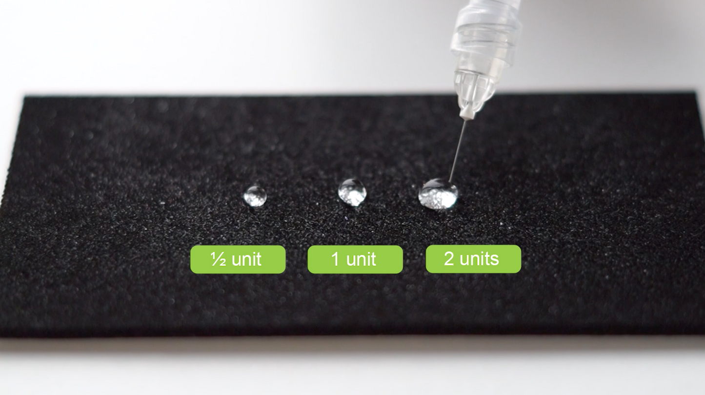 Strzykawka Luer Lock 3Dose green 1ml,3-st. dozowanie- mezoterapia, botoks