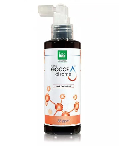 MIEDŹ KOLOIDALNA - Ultraskoncentrowany suplement w sprayu podjęzykowym - BIOMED 25 ppm 100 ml